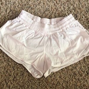 White Lululemon Hotty Hot Shorts- Size 4